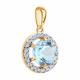 Золотая подвеска Diamant 51-330-02966-2 с топазом и фианитом