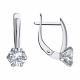Серьги из белого золота Diamant 52-120-01816-1 с фианитом