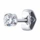 Одиночная серьга из белого золота Diamant с фианитом 52-127-02068-1