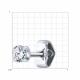 Одиночная серьга из белого золота Diamant с фианитом 52-127-02068-1
