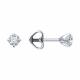 Одиночная серьга из белого золота Diamant с фианитом 52-127-02068-1
