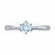 Кольцо из белого золота Diamant 52-210-01656-5 с аквамарином