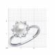Кольцо из белого золота Diamant 52-210-02021-1 с бриллиантом и жемчугом