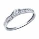 Кольцо из белого золота Diamant 52-210-02474-1 с бриллиантом