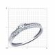 Кольцо из белого золота Diamant 52-210-02474-1 с бриллиантом