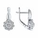 Серьги из белого золота Diamant 52-220-02040-1 с бриллиантом