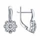 Серьги из белого золота Diamant 52-220-02083-1 с бриллиантом