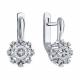 Серьги из белого золота Diamant 52-220-02083-1 с бриллиантом