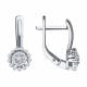 Серьги из белого золота Diamant 52-220-02092-1 с бриллиантом