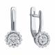 Серьги из белого золота Diamant 52-220-02092-1 с бриллиантом