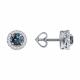 Серьги из белого золота Diamant 52-222-02344-1 с бриллиантом и александритом