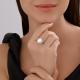 Золотое кольцо Diamant 52-310-02823-1 с топазом и жемчугом