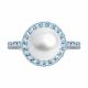 Золотое кольцо Diamant 52-310-02823-1 с топазом и жемчугом