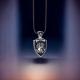 Серебряная подвеска-иконка Великомученик Георгий Победоносец TALANT с деревом Граб 52-76-00Д0-16040