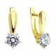 Серьги из лимонного золота Diamant 53-120-00099-1 с фианитом