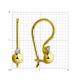 Серьги из лимонного золота Diamant 53-120-00511-1 с фианитом