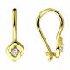 Серьги из лимонного золота Diamant 53-120-00689-1 с фианитом