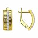 Серьги из лимонного золота Diamant 53-120-01581-1 с фианитом
