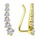 Серьги из лимонного золота Diamant 53-120-01647-1 с фианитом