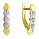 Серьги из лимонного золота Diamant 53-120-01846-1 с фианитом