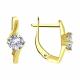 Серьги из лимонного золота Diamant 53-120-01928-1 с фианитом