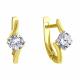 Серьги из лимонного золота Diamant 53-120-01928-1 с фианитом