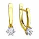 Серьги из лимонного золота Diamant 53-120-02098-1 с фианитом
