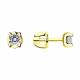 Серьги из лимонного золота Diamant 53-122-00701-1 с фианитом