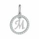 Серебряная подвеска-буква М TALANT с фианитом 54-72-0001-28854