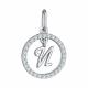 Серебряная подвеска-буква И TALANT с фианитом 54-72-0001-29412