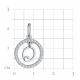 Серебряная подвеска-буква О TALANT с фианитом 54-72-0001-29413