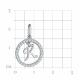 Серебряная подвеска-буква К TALANT с фианитом 54-72-0001-29416