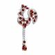 Серебряная брошь TALANT 60-72-000W-17184 с фианитом