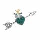 Серебряная брошь TALANT 60-7O-0003-17286 с фианитом