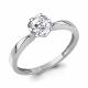 Кольцо из белого золота AQUAMARINE 600667 с фианитом