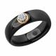 Золотое кольцо SOKOLOV 6015106 с бриллиантом и керамикой