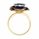 Золотое кольцо SOKOLOV 6019014 с бриллиантом, сапфиром и эмалью