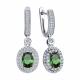 Серьги из белого золота SOKOLOV 6024227-3 с бриллиантом и турмалином