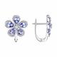 Серьги из белого золота SOKOLOV 6024401-3 с бриллиантом и танзанитом