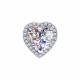 Подвеска из белого золота SOKOLOV 6036016 с бриллиантом и топазом Swarovski