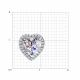 Подвеска из белого золота SOKOLOV 6036016 с бриллиантом и топазом Swarovski