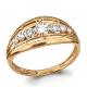 Золотое кольцо AQUAMARINE 61890А с фианитом