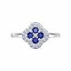 Серебряное кольцо SOKOLOV 62010020 с фианитом и сапфиром