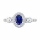 Серебряное кольцо SOKOLOV 62010026 с фианитом и сапфиром