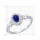 Серебряное кольцо SOKOLOV 62010027 с фианитом и сапфиром