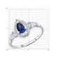 Серебряное кольцо SOKOLOV 62010028 с фианитом и сапфиром