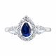 Серебряное кольцо SOKOLOV 62010028 с фианитом и сапфиром