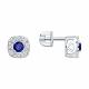 Серебряные серьги SOKOLOV 62020025 с фианитом и сапфиром