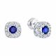 Серебряные серьги SOKOLOV 62020025 с фианитом и сапфиром