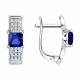Серебряные серьги SOKOLOV 62020037 с фианитом и сапфиром